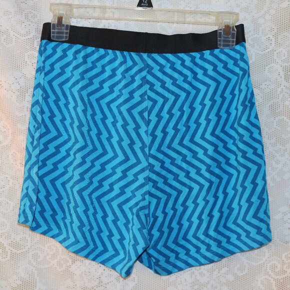 MeUndies blue chevron men's/teens boxer shorts W/button size small nwot - Picture 2 of 4
